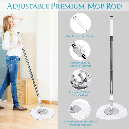 V61 Stainless Steel Bucket Mop (Stainless Steel Wringer)